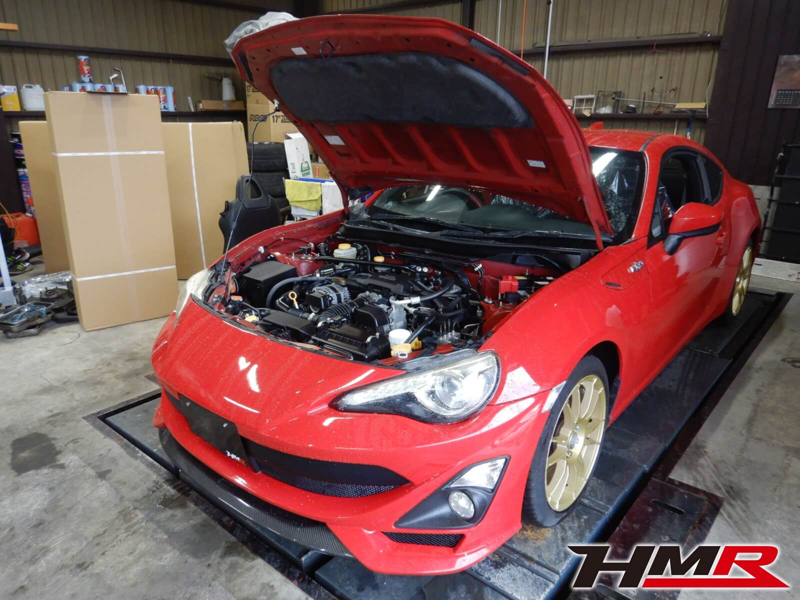 トムスバンパーを装着した86(ZN6)の納車前整備を行いました