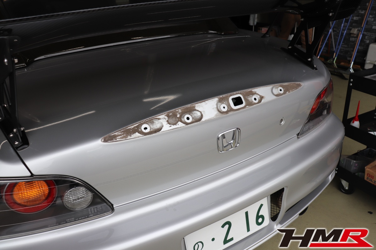 S2000 RG-Oトランクスポイラー取付け